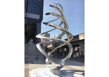 Decorative Large Stainless Steel Art Sculptures , Outdoor Metal Sculpture