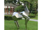 Animal Statue Stainless Steel Metal Sculpture Garden Abstract Deer Sculpture