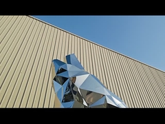 การตกแต่งสวน รูปปั้นหมาป่าจากสแตนเลส