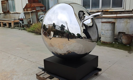 ราคาดี โลหะสแตนเลสขัดเงาผลไม้ Apple ประติมากรรมตกแต่งกลางแจ้ง ออนไลน์