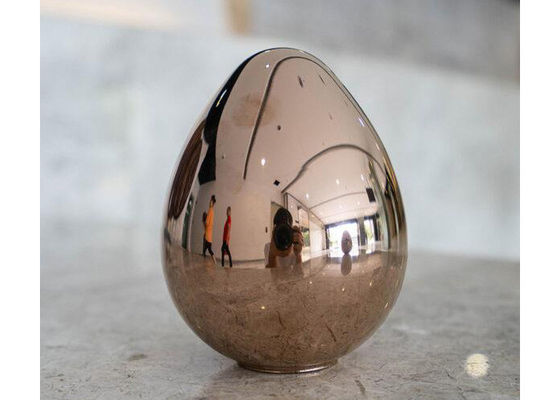 ราคาดี ขนาดที่กำหนดเอง Hand Forged Stainless Steel Oval Egg Sculpture Mirror Polished ออนไลน์