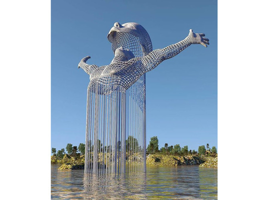 ราคาดี ตกแต่งกลางแจ้งที่ทันสมัย ​​316 สแตนเลสประติมากรรมรูปน้ำพุ ออนไลน์