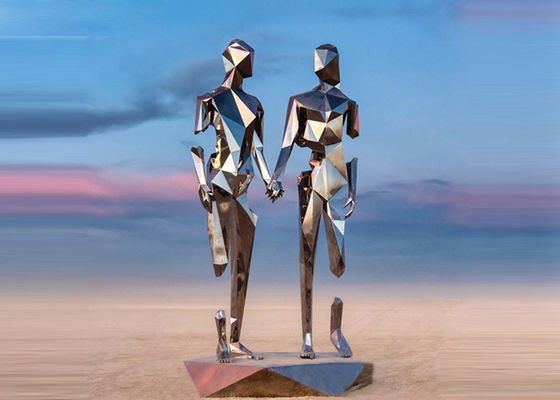 ราคาดี รูปปั้นคนรักเหล็กไร้ขุ่นขนาดใหญ่ ประดับภูมิทัศน์ ออนไลน์