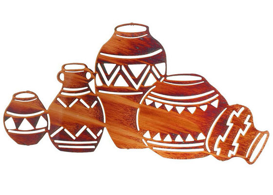 ราคาดี รูปปั้นกำแพงโลหะตกแต่งภายในแบบร่วมสมัยชาวพื้นเมืองรูปร่างเครื่องปั้นดินเผาเสร็จสิ้นสนิม ออนไลน์