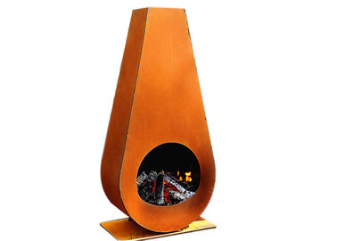 ราคาดี คุณสมบัติแก้วเหล็กหลุมไฟ Corten สำหรับตกแต่งกลางแจ้งความสูง 80 ซม ออนไลน์