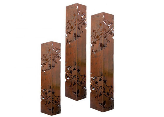 ราคาดี ขนาดที่กําหนดเอง โลหะเกรด อาร์ต สวน Corten Steel Lantern ออนไลน์