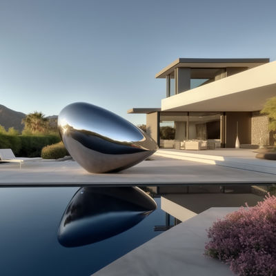 ราคาดี กระจกเคลือบ สแตนเลสโมเดิร์น ด้านนอก รูปปั้นอับสราคต์ การมาถึงการออกแบบ ออนไลน์