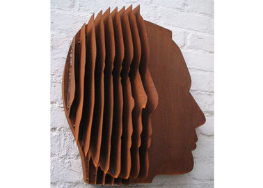ราคาดี ตกแต่งผนังประติมากรรมใบหน้า Corten เหล็กสีสนิม ออนไลน์