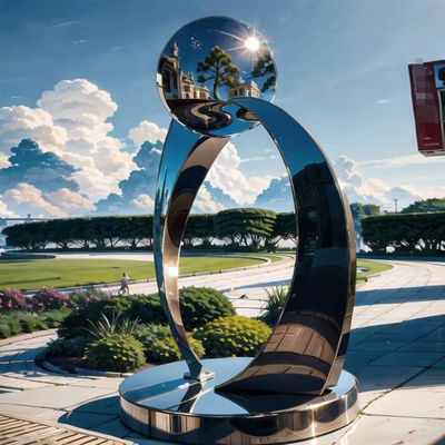 ราคาดี สวนกลางแจ้งขนาดใหญ่ ศิลปะ抽象 สายกระจกโลหะ กระจกโลหะไร้ขุ่น โรงแรม งานฝีมือโลหะกลางแจ้ง ออนไลน์