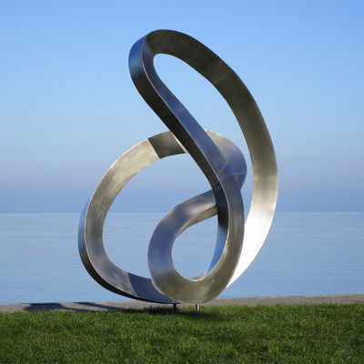 ราคาดี ภาพปั้นริบอนไหลของสแตนเลสสแตนเลสสแปรง ศิลปะสะท้อนสภาพสมัยสําหรับพื้นที่หรู ออนไลน์