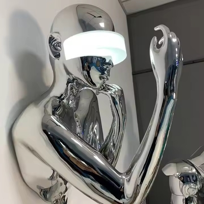 ราคาดี โมเดิร์น ครีเอทีฟ สกูลป์ วอลล์แลมป์ สําหรับโรงแรม โลบี้ ห้องแสดงสินค้า LED Lady สแตนเลส ออนไลน์