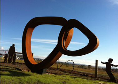 ราคาดี รูปหลายเหลี่ยมที่กำหนดเองการออกแบบ Corten Steel Sculpture, ประติมากรรมสวนสนิมสำหรับการตกแต่ง ออนไลน์