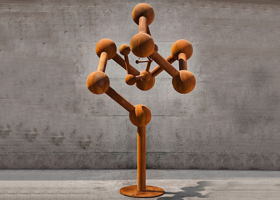 ราคาดี รูปปั้นเหล็ก Corten สาธารณะที่สวยงามศิลปะสวนเหล็กทรงเรขาคณิต ออนไลน์