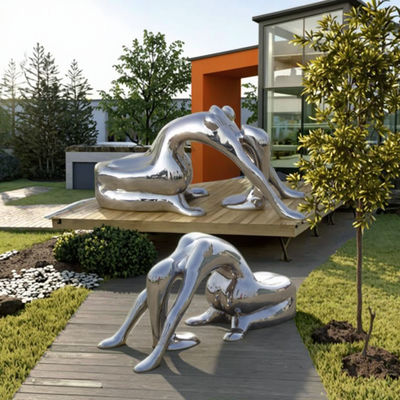 ราคาดี ประติมากรรมศิลปะสตรีสแตนเลสสตีลแบบกระจก รูปแบบนามธรรม ตกแต่งภายนอกและภายใน ออนไลน์