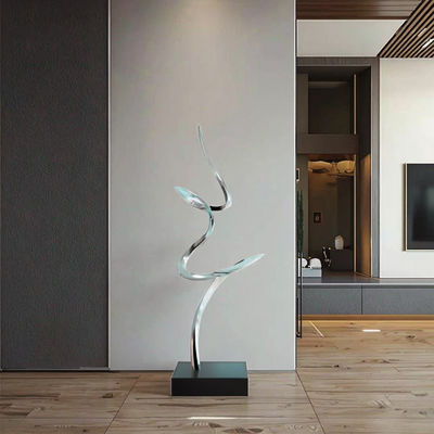 ราคาดี Mirror Polished Modern Abstract Metal Art Sculpture Elegant Luxury Decor for Interior Spaces ออนไลน์