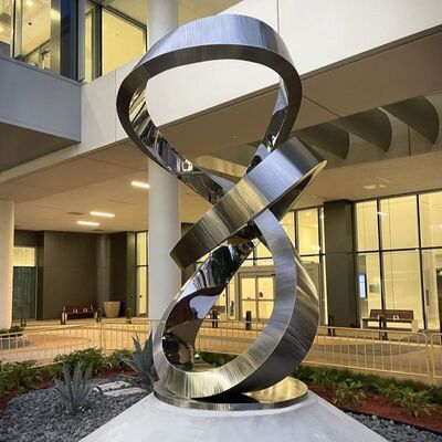 ราคาดี Ribbon Custom Landscape Modern Stainless Steel Statue Metal Sculpture for Home Decor Artwork ออนไลน์