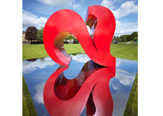 ราคาดี รูปปั้นสวนสีแดงทาสีทันสมัยตกแต่งเมืองสแตนเลสรูปหัวใจ ออนไลน์
