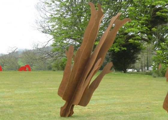 ราคาดี ขนาดภายนอกอาคาร Corten Steel Sculpture สนิมสวนประติมากรรมรูปโลหะ ออนไลน์
