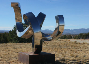 ราคาดี เหล็กกล้าไร้สนิมขัดเงาประติมากรรมนามธรรมโลหะสวนสวน ออนไลน์