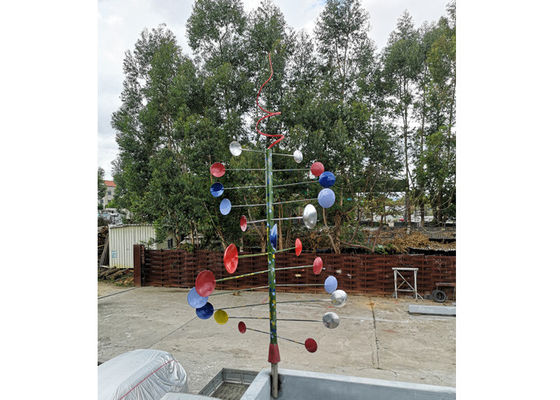 ราคาดี 100cm สีรุ้งลม Kinetic ประติมากรรมสแตนเลสทาสีเสร็จ ออนไลน์