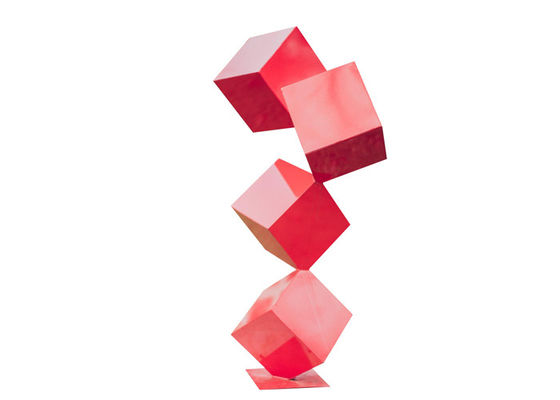 ราคาดี ประติมากรรมลูกบาศก์สเตนเลสสตีลที่ทำสีร่วมสมัย ออนไลน์