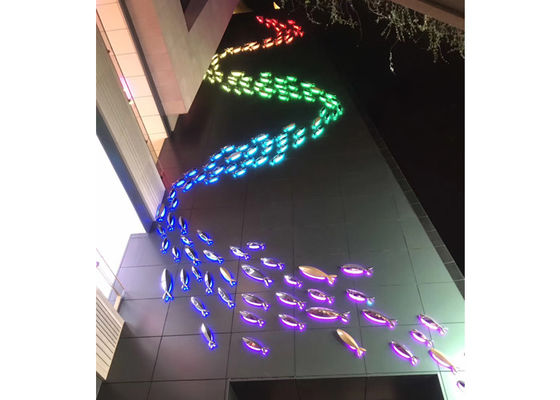 ราคาดี ประติมากรรมปลาโลหะโคมไฟสแตนเลสตกแต่งกลางแจ้ง ออนไลน์