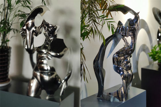 ราคาดี กระจกสูง 100 ซม. ขัดเงา SS316 ใบหน้ามนุษย์ประติมากรรมหัวม้า ออนไลน์