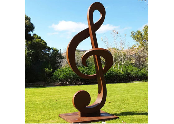 ราคาดี ขนาดที่กำหนดเอง Rusty Corten Steel Music Notes ประติมากรรมสำหรับ Garden ออนไลน์