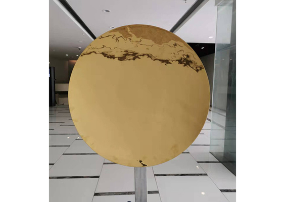 ราคาดี ประติมากรรมกระจกสแตนเลสสีทองตกแต่งผนัง ออนไลน์