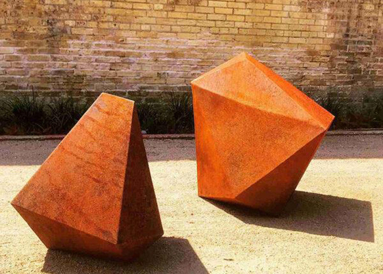 ราคาดี ประติมากรรมโลหะรูปทรงเรขาคณิต Corten Steel ตกแต่งสวนนามธรรม ออนไลน์