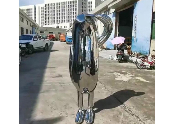 Modern Art Stainless Steel Abstract Man Sculpture Mirror ขัดเงา