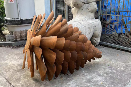 ศิลปะสวน เครื่องประดับกลางแจ้ง สแตนเลสคอร์เทน รูปปั้นคอนไซน์รัสดี