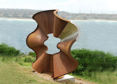 ราคาดี รูปปั้นดอกไม้สวยเหล็ก Corten สไตล์โมเดิร์นสำหรับกลางแจ้ง ออนไลน์