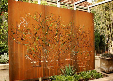 ราคาดี ที่กำหนดเอง Corten เหล็กโลหะต้นไม้ผนังศิลปะประติมากรรมสำหรับตกแต่งสวน ออนไลน์