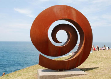ราคาดี สภาพอากาศ Facete Corten ประติมากรรมเหล็กหนา 2.5 มม. ความสูง / 180 ซม ออนไลน์