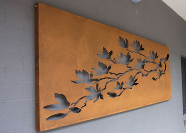 ราคาดี ต้นไม้ศิลปะผนังโลหะ Corten Steel ตัดด้วยเลเซอร์และรั้วสำหรับกลางแจ้ง / ในร่ม ออนไลน์