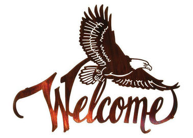 ราคาดี American Bald Eagle ยินดีต้อนรับประติมากรรมผนังโลหะขนาดใหญ่สำหรับตกแต่งบ้าน ออนไลน์