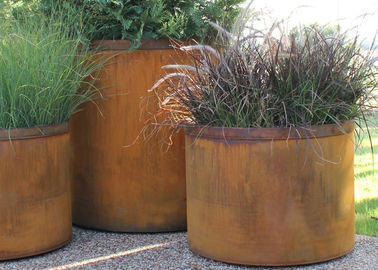 ราคาดี ภูมิทัศน์สนิมรอบกล่องเหล็กชาวไร่ Corten สำหรับกันน้ำพลาซ่า ออนไลน์