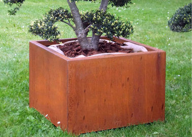 ราคาดี ชาวไร่กล่องเหล็กรูปร่าง Corten สำหรับกลางแจ้ง / สวน / ตกแต่งสาธารณะ ออนไลน์