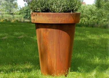 ราคาดี กระถางดอกไม้ชาวไร่เหล็ก Corten คอลัมน์ที่ทันสมัยสำหรับการตกแต่งโรงแรม ออนไลน์