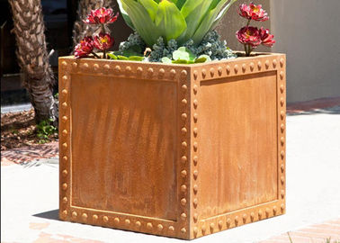 ราคาดี หม้อชาวไร่เหล็ก Corten เชิงพาณิชย์สำหรับเสถียรภาพการกัดกร่อนในลาน / สวน ออนไลน์