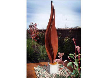 ราคาดี รูปปั้นสวนสนิมเหล็กดอกไม้ Corten สำหรับการตกแต่งที่ทันสมัย ออนไลน์