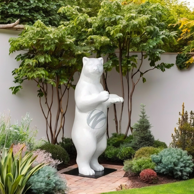 ราคาดี Large White Standing Bear Sculpture (2M Height) - Durable FRP Outdoor Decorative Art ออนไลน์