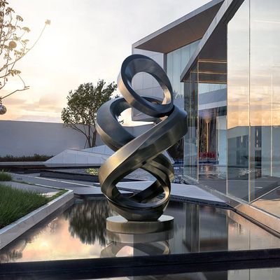 ราคาดี SERENITY Mirror | Contemporary Abstract Stainless Steel Sculpture for Outdoor Garden ออนไลน์