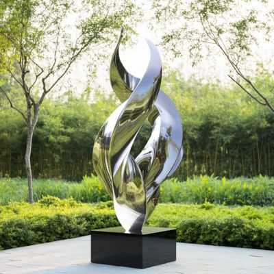 ราคาดี Custom Modern Public Decoration Stainless Steel Spiral Sculpture ออนไลน์