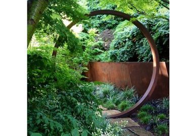 ราคาดี ตกแต่งสวนโลหะศิลปะประติมากรรม Corten เหล็กแหวนประติมากรรม 200 เซนติเมตร Dia ออนไลน์