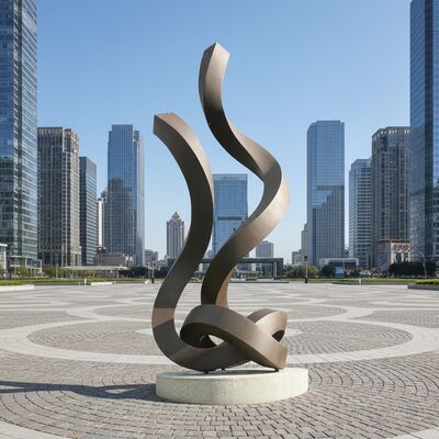 ริบบิ้นสแตนเลสสตีลขึ้นรูปด้วยมือ จับภาพการเคลื่อนไหวในโลหะ