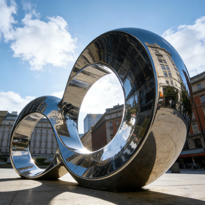 Abstract Decoration Stainless Steel  Sculpture Metal Outdoor Sculpture Large