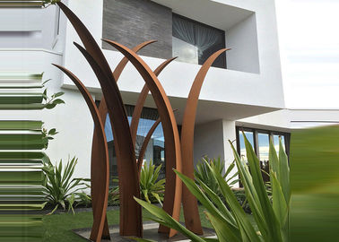 ราคาดี ที่อยู่อาศัยสวนภูมิทัศน์ Corten เหล็กประติมากรรม Reed การออกแบบเสถียรภาพการกัดกร่อน ออนไลน์