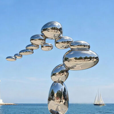 Luxury Stainless Steel Polished Handmade Outdoor Balance Sculpture